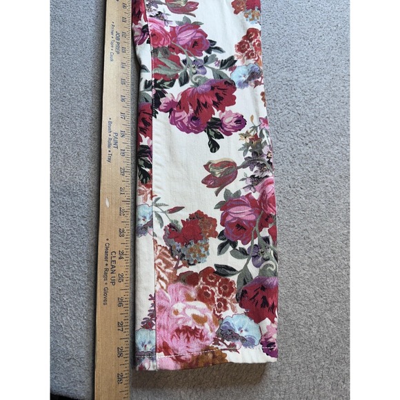 Pilcro And The Letterpress Mid Rise Skinny Jeans Womens 30 Floral Stretch Denim - Picture 3 of 15
